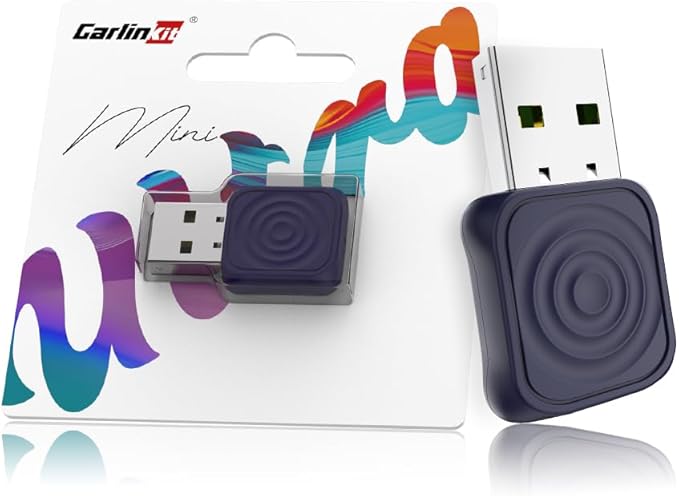 Carlinkit 2025 Wireless CarPlay & Android Auto Adapter, Upgrade Wired Connection to Wireless, Plug & Play mit USB-A/Type-C, funktioniert mit iPhone iOS 10+ & Android 11.0+