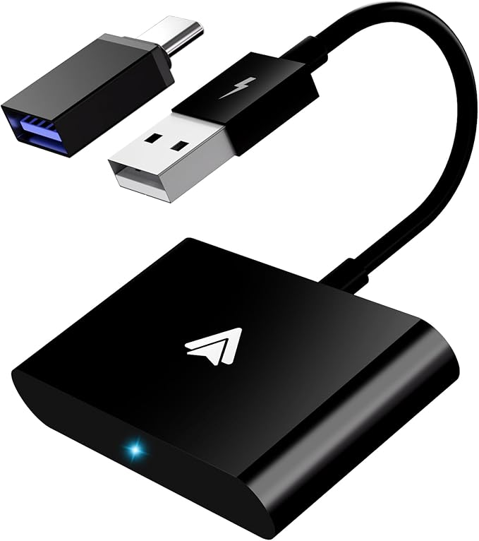 UWECAN Android Auto Wireless Adapter, Wireless Android Auto Adapter Konvertieren Sie Wired Android Auto in Wireless, Kompatible für Android 11 und Höher, für Autos ab 2017