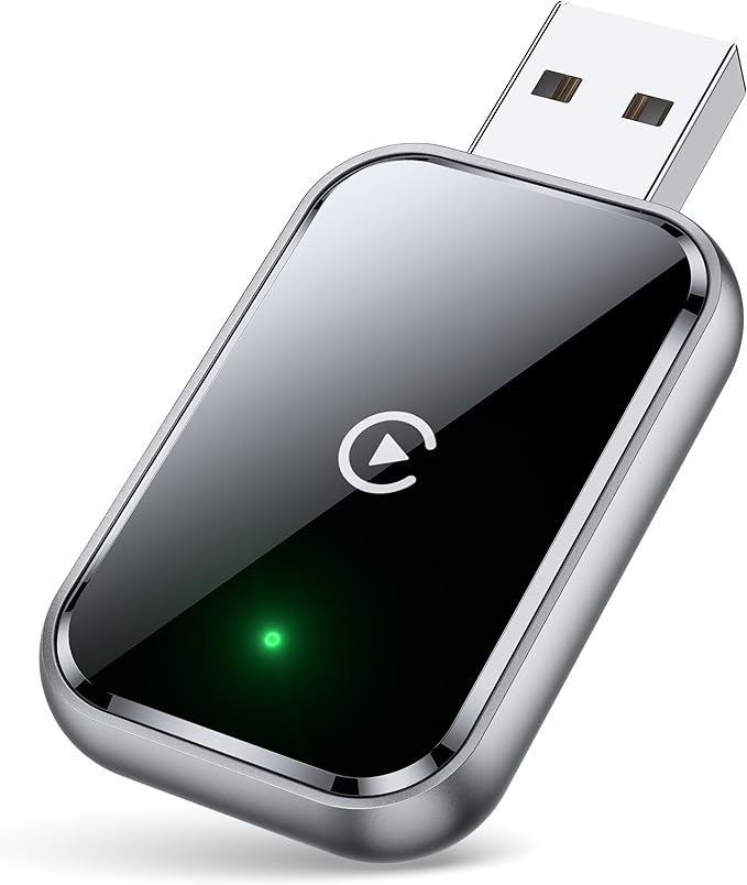 AIZEO Wireless CarPlay Adapter, Superschnelle Upgrade von Wired CarPlay auf Wireless, Plug und Play, Mini & Stabiler CarPlay Wireless Adapter kompatibel mit iPhone iOS 10+ & Autos mit Wired CarPlay