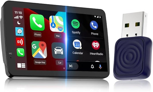 Carlinkit Wireless CarPlay/Android Auto Adapter USB Mini Ultra für werkseitig verkabeltes CarPlay & OEM Wired Android Auto, Plug & Play Wireless CarPlay/Android Auto Dongle Kompatibel mit iOS 10