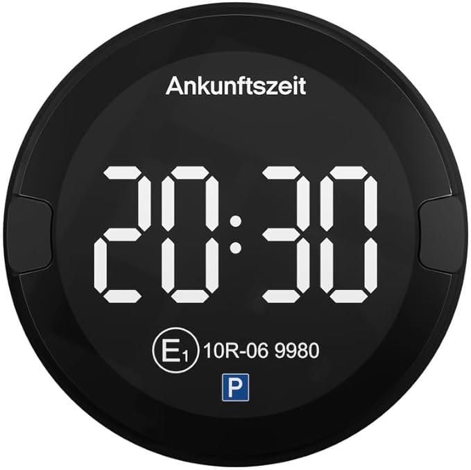 OOONO P-DISC NO2 - Elektronische Parkscheibe mit Zulassung fürs Auto - Automatische Digitale Parkscheibe Elektrisch mit Zulassung vom KBA nach StVO - Elektrische Parkuhr Auto zugelassen