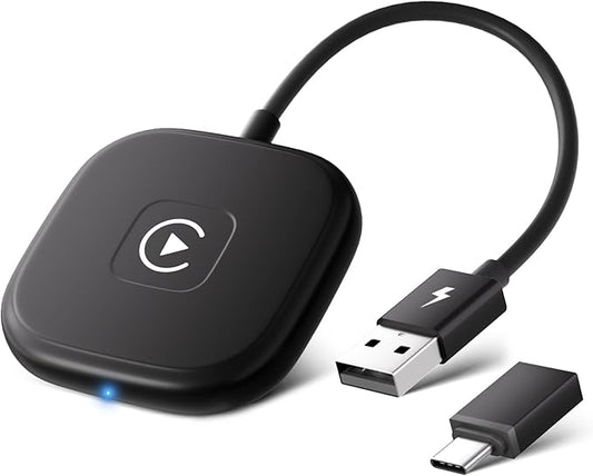PAUNEZUEL iPhone Wireless CarPlay Adapter, Wireless CarPlay Adapter Dongle,CarPlay Wireless Adpater für iPhone Konvertieren Verkabeltem CarPlay zu Wireless Kompatibel mit 98% der Autos, 5 GHz WiFi