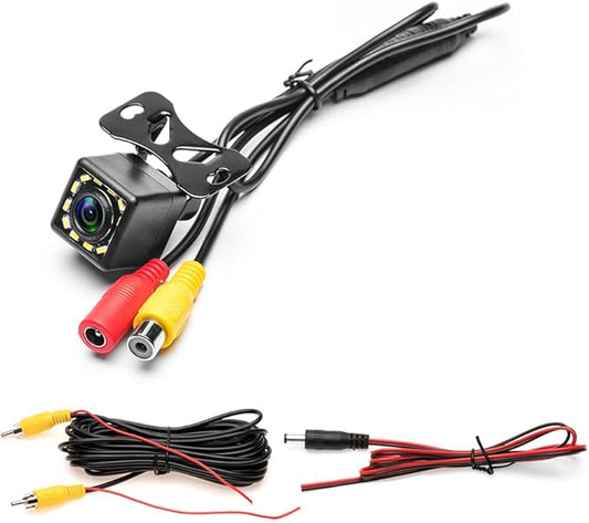 Camecho Rückfahrkamera mit Super Nachtsicht IP68 Wasserdicht Auto Rückfahrkamera 170° Weitwinkel 12 LED Nachtsicht Rückfahrkameras P2