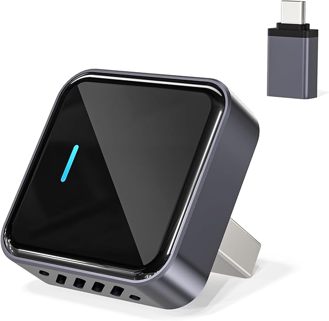 Nano Wireless CarPlay Adapter für iPhone, Wandelt kabelgebundenes CarPlay in kabelloses um, Stabile Steuerung & Keine Verzögerung, Mit USB-A auf USB-C Adapter