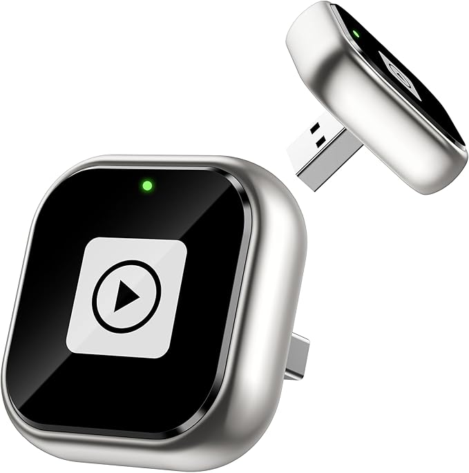 ENOMIR Wireless CarPlay Adapter, Plug und Play, Sie Wired Android Auto/Carplay in Wireless, Superschnelle und Stabil, Typ-C/USB Adapter Kompatibel mit Android & iOS Phone