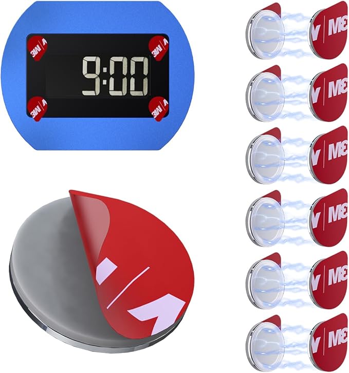 ALAFLY [12 Stück Magnetische Einseitige Ersatz-Klebepads Kompatibel mit Needit Park Lite, Magnetplatte mit hitzebeständigem starkem 3M Aufkleber [Jederzeit Demontierbar Parkuhr]