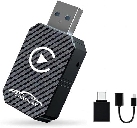 Wireless CarPlay Adapter 2025 Upgraded, Wireless CarPlay Dongle, Konvertiert kabelgebundenes in drahtloses, Plug and Play Car Play Wireless Adapter, Compatible with Cars from 2016 & iPhone iOS 12+
