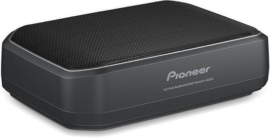 Pioneer TS-WX140DA Aktivsubwoofer, leistungsstarker Gehäuse Subwoofer mit 170 W Maximalleistung, 20 x 13 cm Subwoofer in MDF Gehäuse, IMPP Membran, schwarz, Kabelfernbedienung (5m Zuleitung)