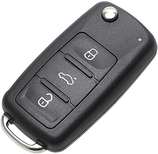 Ersatz-Klapp-Autoschlüsselgehäuse Funkschlüssel Schlüssel für VW Golf Mk6 T1guan Polo Passat CC SEAT Skoda Octavia 3Taste