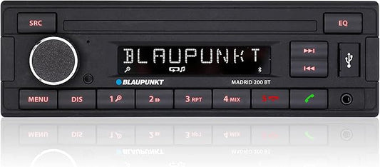 Blaupunkt Madrid 200 BT | Bluetooth, RDS Tuner, Freisprecheinrichtung, USB, Aux-In, 1-DIN, schwarz