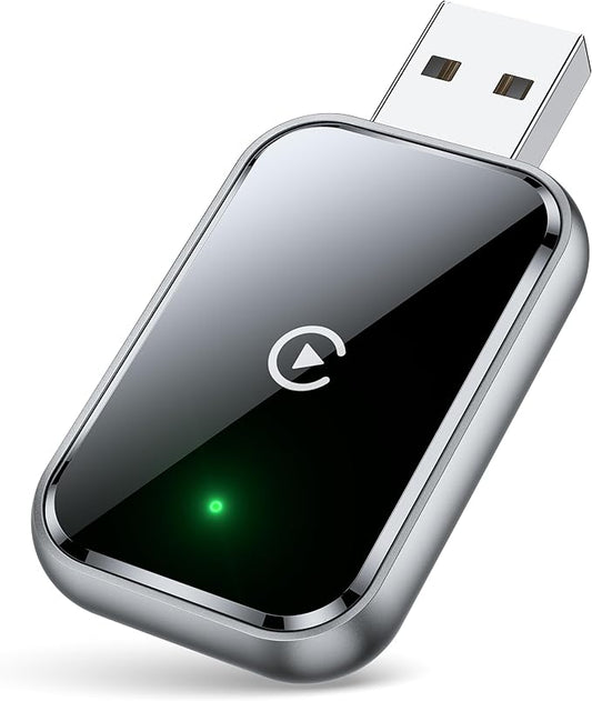 AIZEO Wireless CarPlay Adapter, Superschnelle Upgrade von Wired CarPlay auf Wireless, Plug und Play, Mini & Stabiler CarPlay Wireless Adapter kompatibel mit iPhone iOS 10+ & Autos mit Wired CarPlay