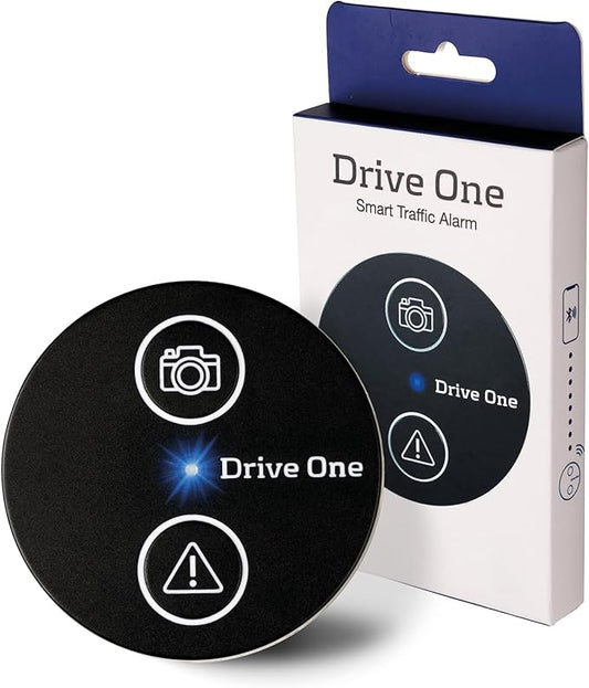 Needit Drive One Blitzerwarner - das Original I Warnt vor Blitzern & Gefahren im Straßenverkehr I Echtzeit Radarwarner, automatisch aktiv bei Bluetooth-Verbindung mit Smartphone I Daten von Blitzer.de