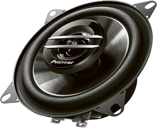 Pioneer TS-G1020F 10 cm 2-Weg-Koaxiallautsprecher Set mit 2 Lautsprechern (je 210 W max., 30 W Sinus), kraftvoller Klang, hoher Wirkungsgrad, 43 mm Einbautiefe, 106 mm Einbauausschnitt, mit Gitter